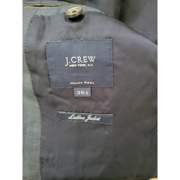 J.Crew Tollegno 1900 Navy Double Vent Ludlow Jacket Blazer Italian Wool Sz 36S - Picture 7 of 9